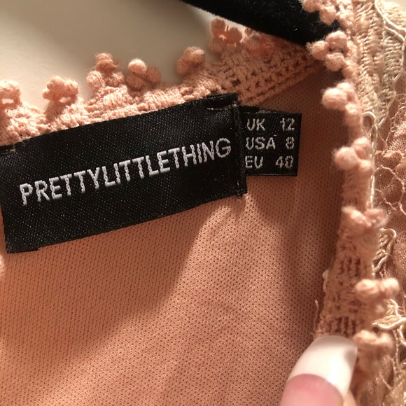 Pretty little thing nude/pastel pink dress - Picture 5 of 9